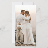 Photo and Script Wedding Save The Date Bookmark (Back)