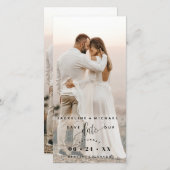 Photo and Script Wedding Save The Date Bookmark (Front/Back)