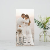 Photo and Script Wedding Save The Date Bookmark (Standing Front)