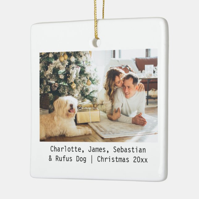 Photo and Text Custom Personalized Ceramic Ornamen Ceramic Ornament (Left)
