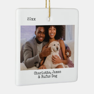 Photo and Text Custom Personalized Ceramic Ornament