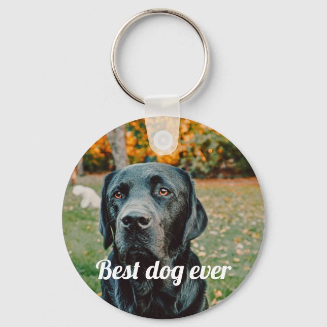 Photo and Text Custom Personalized Keychain (Front)