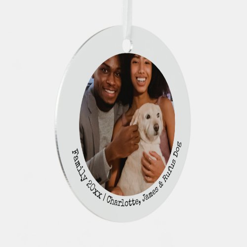Photo and Text Custom Personalized Metal Ornament