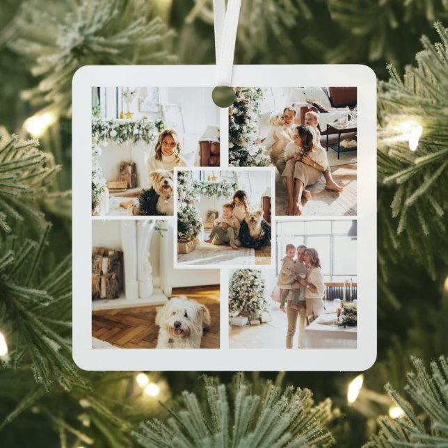 Photo and Text Custom Personalized Metal Ornament (Insitu)