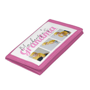 Photo and Text Grandma Custom Personalized Tri-fold Wallet