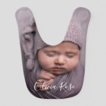 Photo and Text Personalized Baby Bib