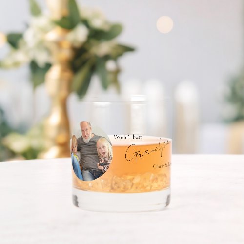 Photo and Text Personalized Whiskey Glass Photo and Text Personalized Whiskey Glass