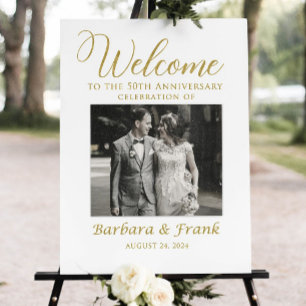 Photo Anniversary Welcome sign, 50th Anniversary Foam Board