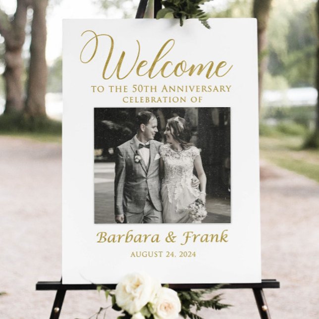 Photo Anniversary Welcome sign, 50th Anniversary  Foam Board (Creator Uploaded)