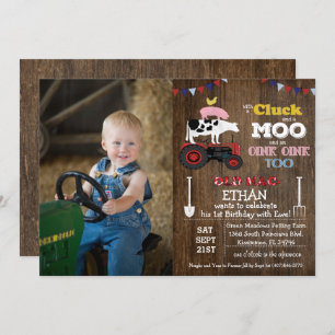 PHOTO/ANY AGE - Farm Boy Birthday Invitation