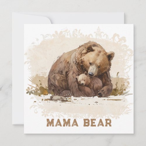 *~* Photo AP72 MAMA BEAR Cub Mother&#39;s Day Card 