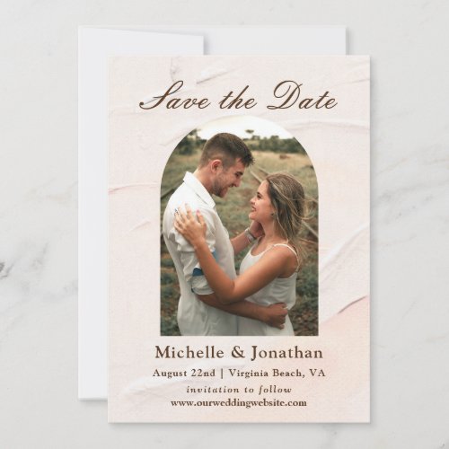 Photo Arch Abstract Pink Blush Christian Wedding  Save The Date