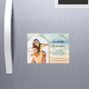 Photo arch beach wedding Save the dage magnet