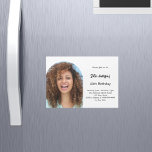 Photo arch birthday magnetic invitation<br><div class="desc">Add your own vertical size photo. An arch shaped photo frame. A chic white background color.  Personalize and add a name and party details.</div>