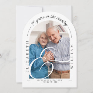 Photo Arch Calligraphy 70th Wedding Anniversary Invitation
