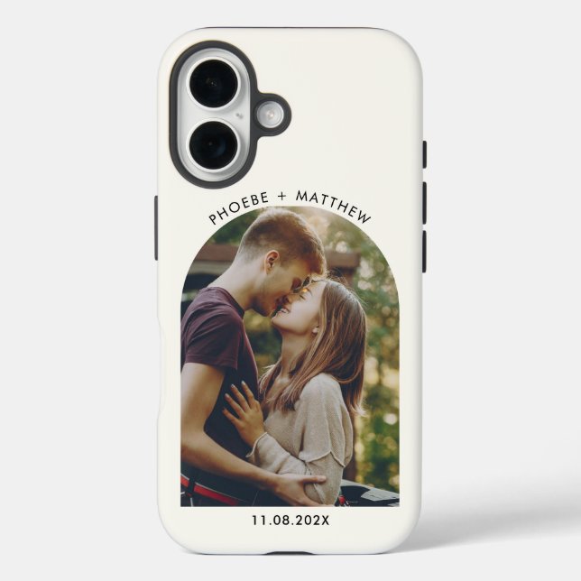 Photo Arch Engagement Keepsake Personalized Case-Mate iPhone Case (Back)