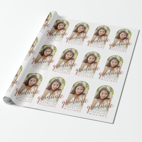 Photo Arch Graduate Script Wrapping Paper