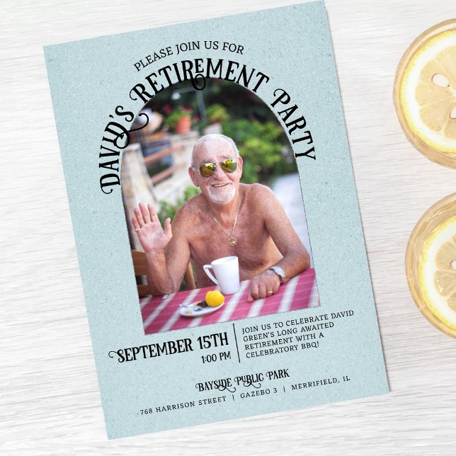 Photo Arch Retirement Party Invitation (Creator Uploaded)