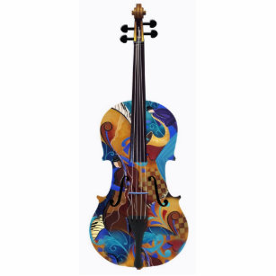 Photo Art 3D Sculpture Colorful Violin Cello