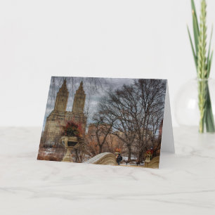 Photo at Bow Bridge in Central Park, NYC Card