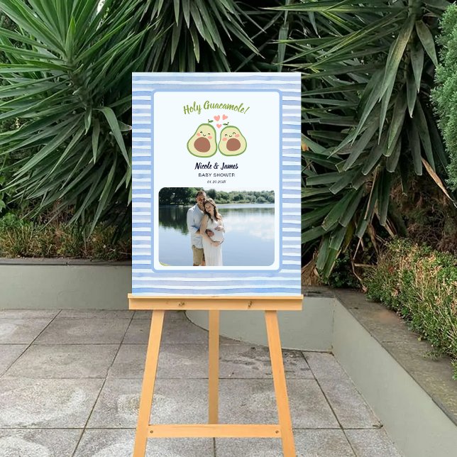 Photo Avocado Gender Neutral Twins Baby Shower Foam Board (Photo Avocado Gender Neutral Twins Baby Shower Foam Board)