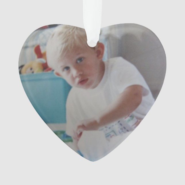 Photo Babies First Christmas  Ceramic Ornament (Front)
