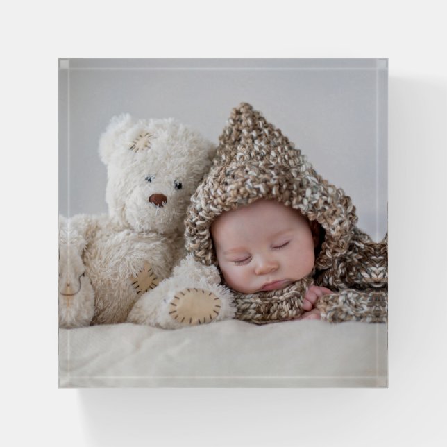 Photo Baby Family Picture Modern Paperweight (Front)