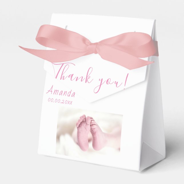 Photo Baby shower Party Favor Boxes (Front Side)