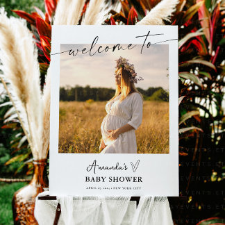 Photo Baby Shower Sign Welcome Sign Foam Board