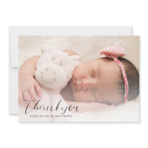 Photo Baby Shower Thank You Announcement Card
