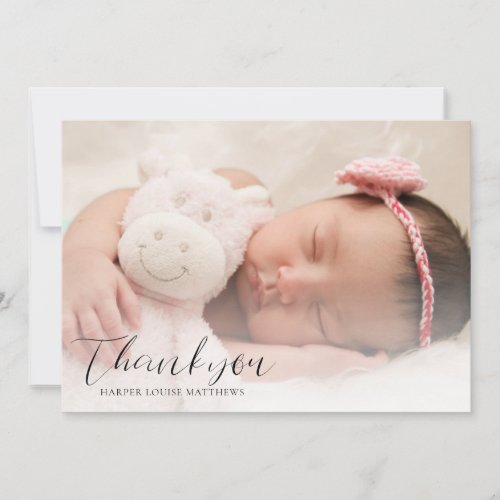  Photo Baby Shower Thank You Announcement Card