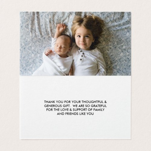 Photo Baby Shower  Thank You Note Card