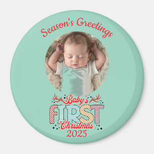 Photo BABY'S First Christmas Personalize Magnet