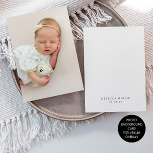 Photo Background for Vellum Birth Announcement