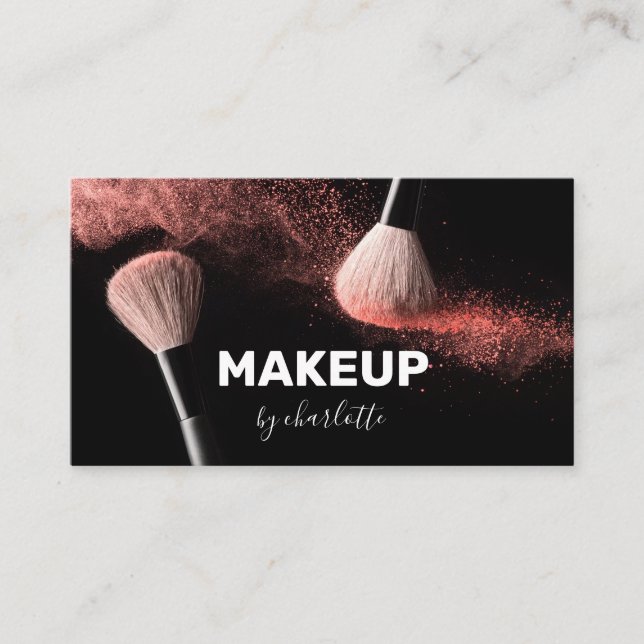 Photo Background Makeup Artist Business Card (Front)