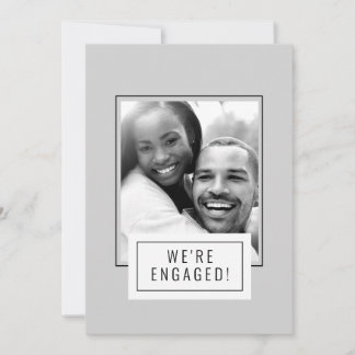 Photo Badge | B/W Photo | Gray | Engagement Card