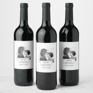Photo Badge   Engagement Announcement   Wine Label