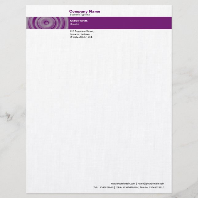 Photo Band - Abstract Wheel 02 Letterhead (Front)
