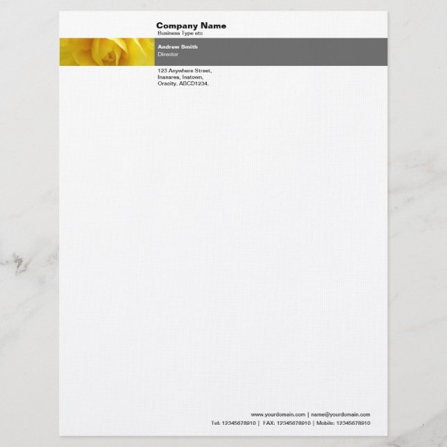 Photo Band - Lisianthus Letterhead (Front)
