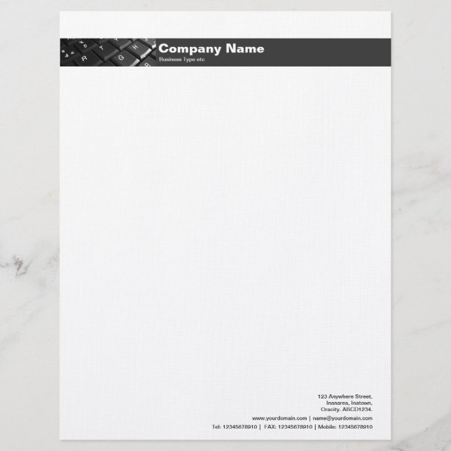 Photo Band v2 - Computer Keyboard Letterhead (Front)