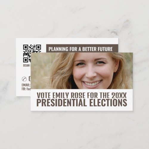 Photo Banner Political Campaigner Business Card