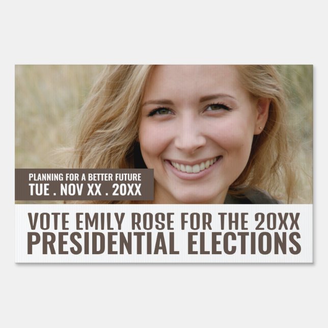 Photo Banner Political Campaigner Yard Sign (Front)