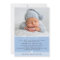 PHOTO BAPTISM fancy calligraphy flourish boy blue