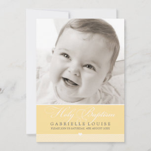 PHOTO BAPTISM INVITATION :: lovely type 2
