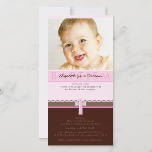 PHOTO BAPTISM INVITATIONS  pure 2