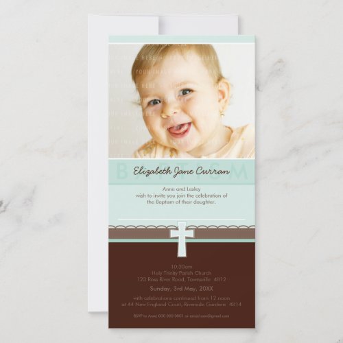 PHOTO BAPTISM INVITATIONS  pure 3