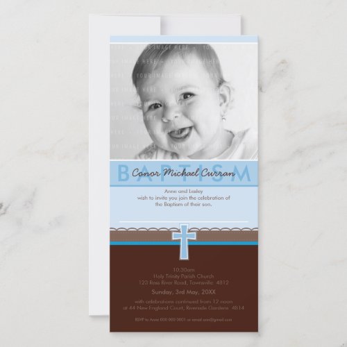 PHOTO BAPTISM INVITATIONS  pure 5