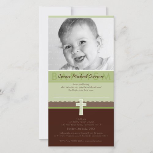 PHOTO BAPTISM INVITATIONS  pure 6