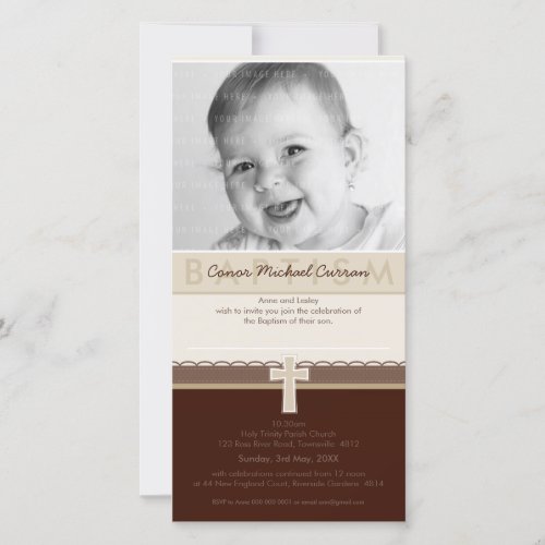 PHOTO BAPTISM INVITATIONS  pure 7