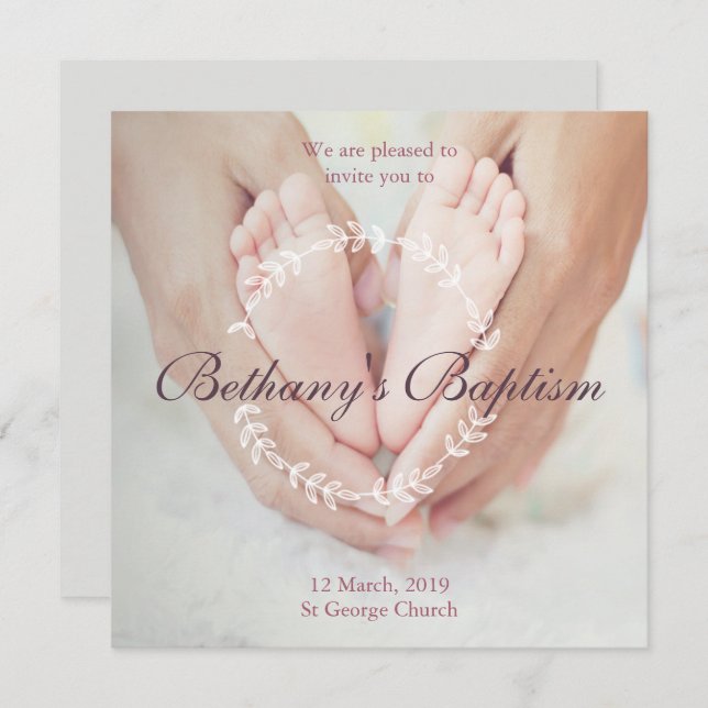 Photo Baptism Invite (Front/Back)